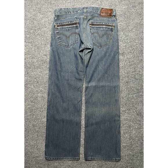 Vintage Levis 514 Slim Straight Jeans W34 L30 Denim Blue - Picture 9 of 12